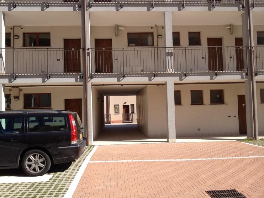 Covered passage under the building